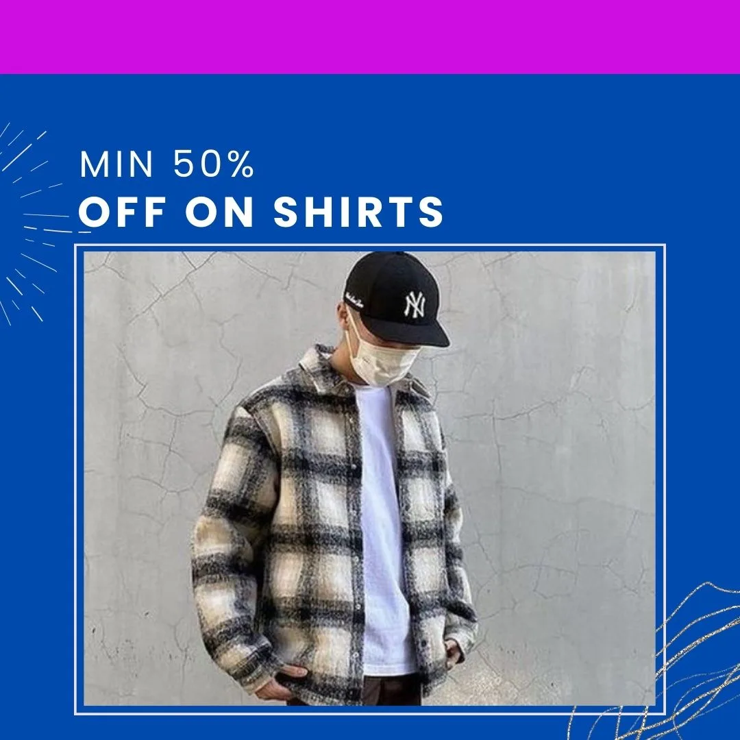 Min 50% Off on Shirts